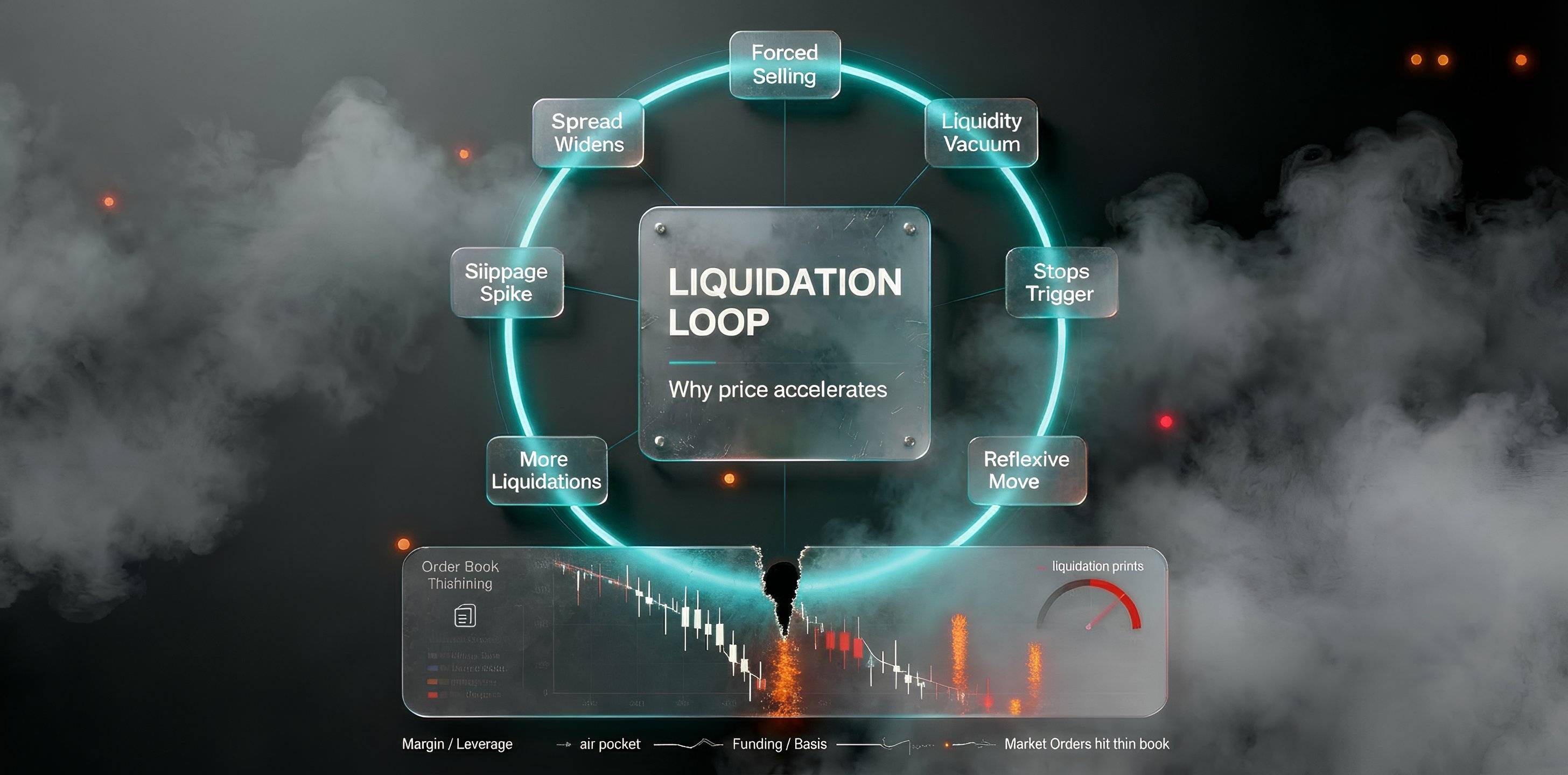Market after liquidations: why price accelerates by itself