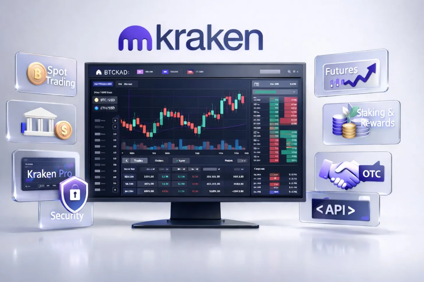 Kraken cryptocurrency exchange interface