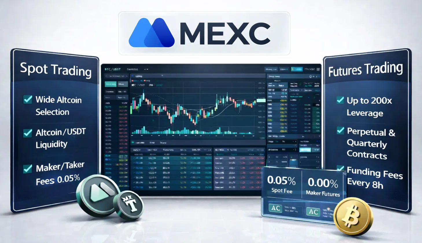 MEXC crypto exchange interface