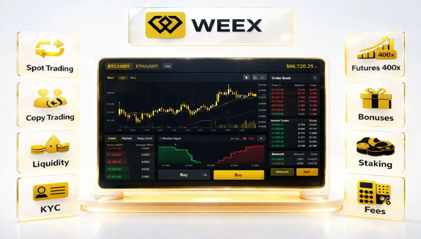 интерфейс криптобиржи Weex