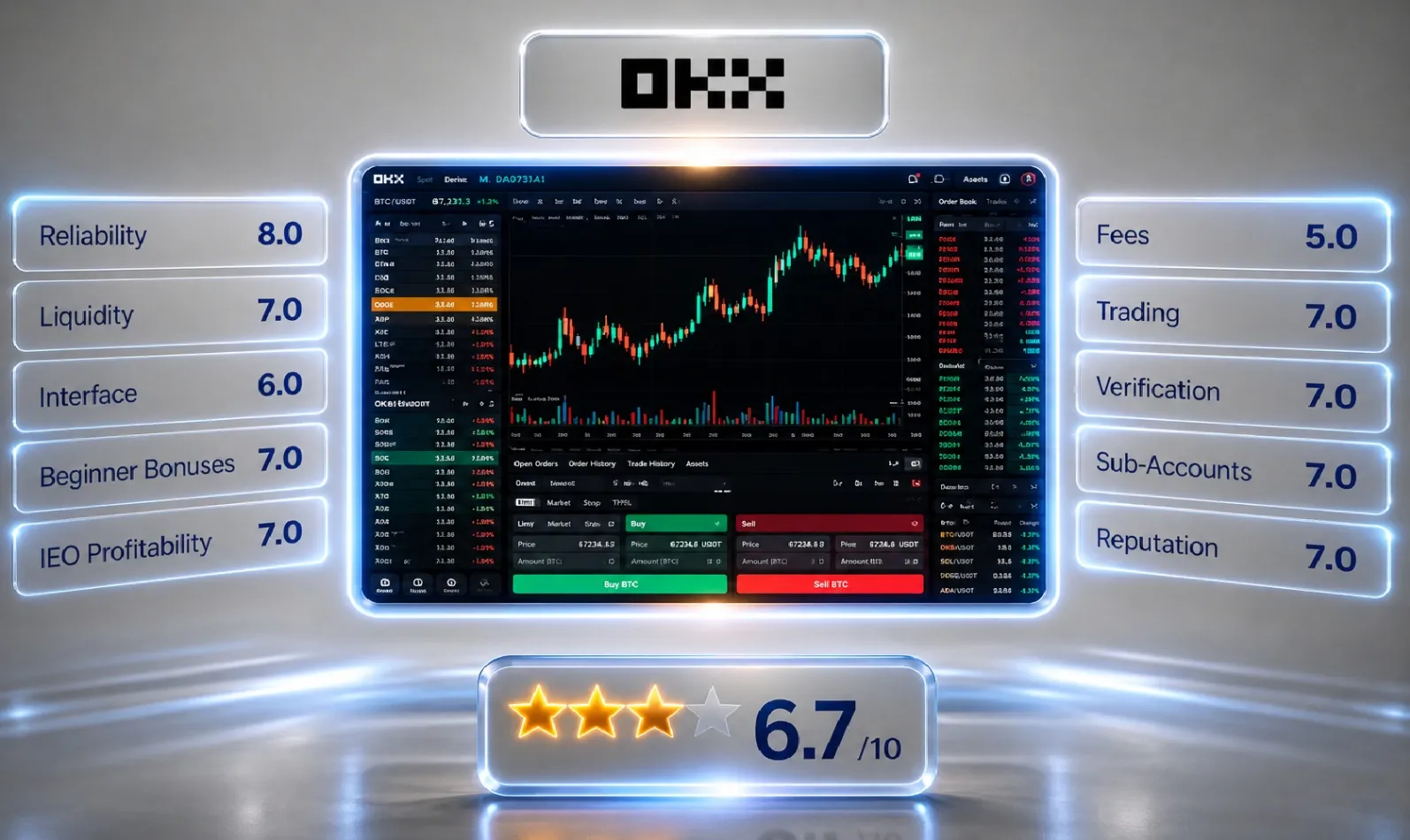 OKX interface with rating